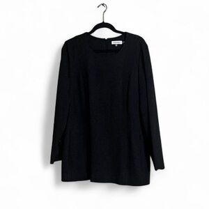 Calvin Klein Long Sweater Sz XL Gray Pinstripe Tunic Closet Staple